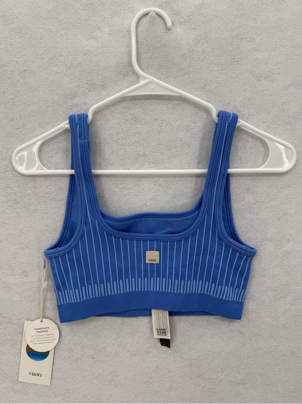 NWT Vuori Bi-Color Seamless Longline Bra Oxford/Riviera Blue VW1305‎ Size Small - Picture 2 of 10